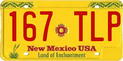 NM license plate 167TLP