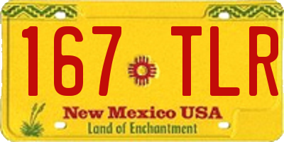 NM license plate 167TLR