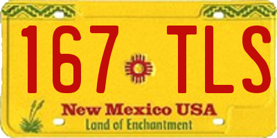 NM license plate 167TLS