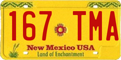 NM license plate 167TMA