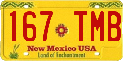 NM license plate 167TMB
