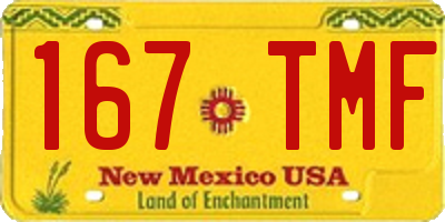 NM license plate 167TMF