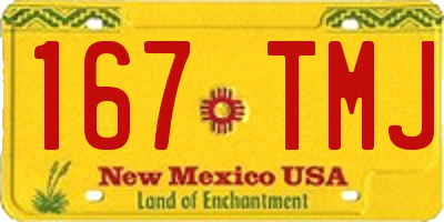 NM license plate 167TMJ