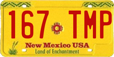 NM license plate 167TMP