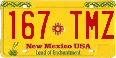 NM license plate 167TMZ