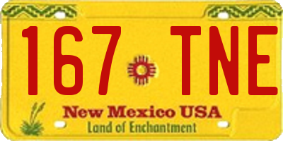 NM license plate 167TNE