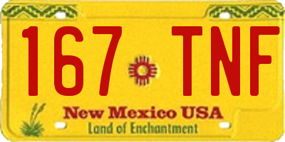 NM license plate 167TNF