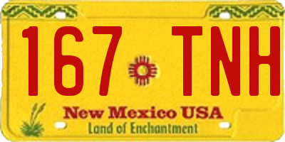 NM license plate 167TNH