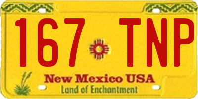 NM license plate 167TNP