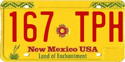 NM license plate 167TPH