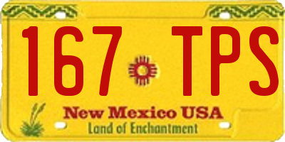 NM license plate 167TPS