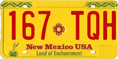 NM license plate 167TQH