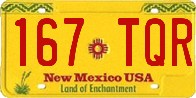 NM license plate 167TQR