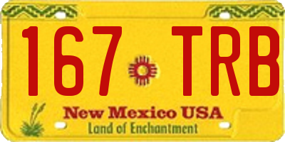 NM license plate 167TRB