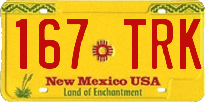 NM license plate 167TRK