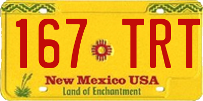 NM license plate 167TRT