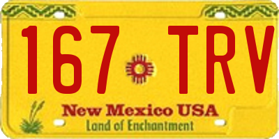 NM license plate 167TRV