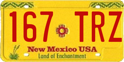 NM license plate 167TRZ