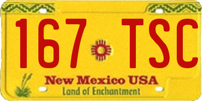 NM license plate 167TSC
