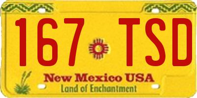 NM license plate 167TSD