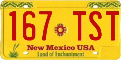 NM license plate 167TST