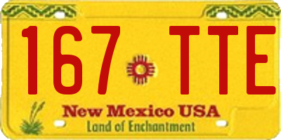 NM license plate 167TTE