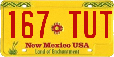 NM license plate 167TUT