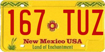 NM license plate 167TUZ