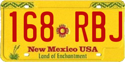 NM license plate 168RBJ