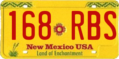 NM license plate 168RBS