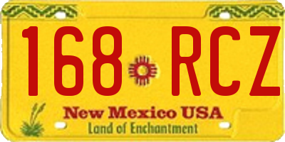 NM license plate 168RCZ