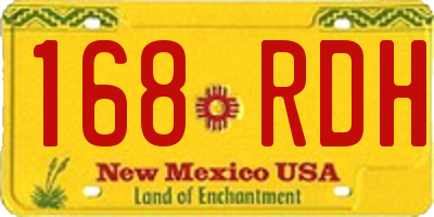 NM license plate 168RDH