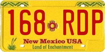 NM license plate 168RDP