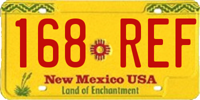 NM license plate 168REF