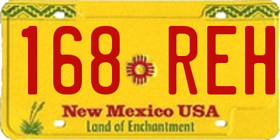 NM license plate 168REH