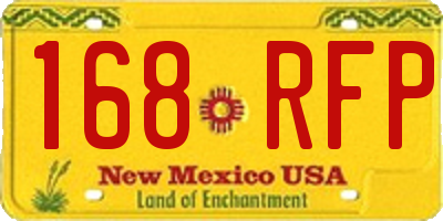 NM license plate 168RFP