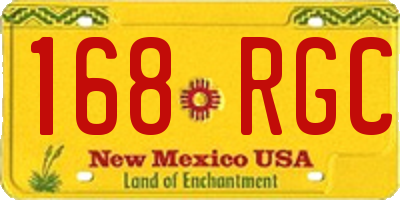 NM license plate 168RGC