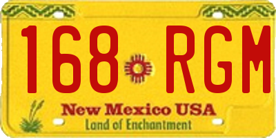 NM license plate 168RGM