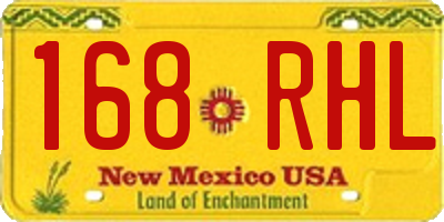 NM license plate 168RHL
