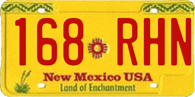 NM license plate 168RHN