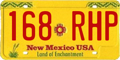 NM license plate 168RHP