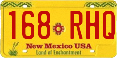 NM license plate 168RHQ