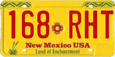 NM license plate 168RHT