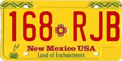 NM license plate 168RJB