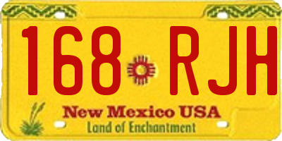 NM license plate 168RJH