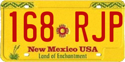 NM license plate 168RJP