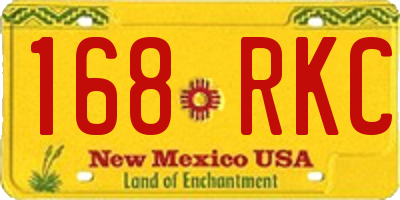 NM license plate 168RKC