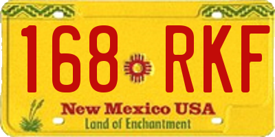 NM license plate 168RKF