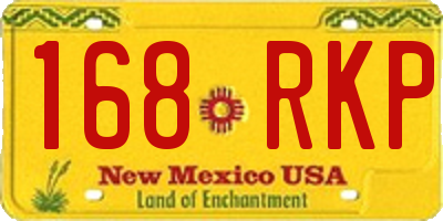 NM license plate 168RKP