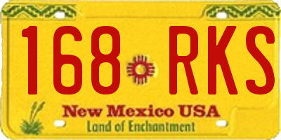 NM license plate 168RKS